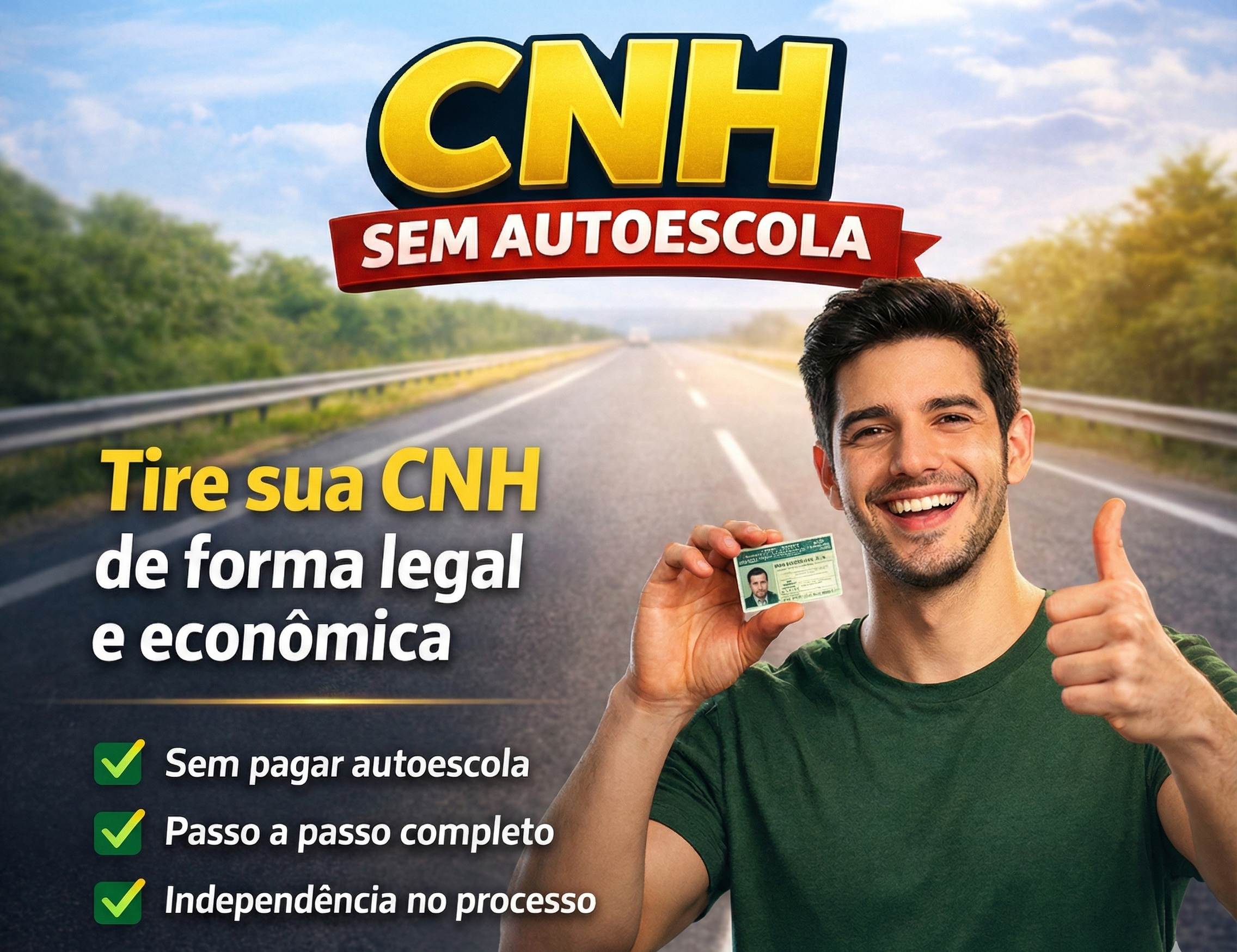 CNH sem Autoescola - Tire sua CNH de forma legal e econômica